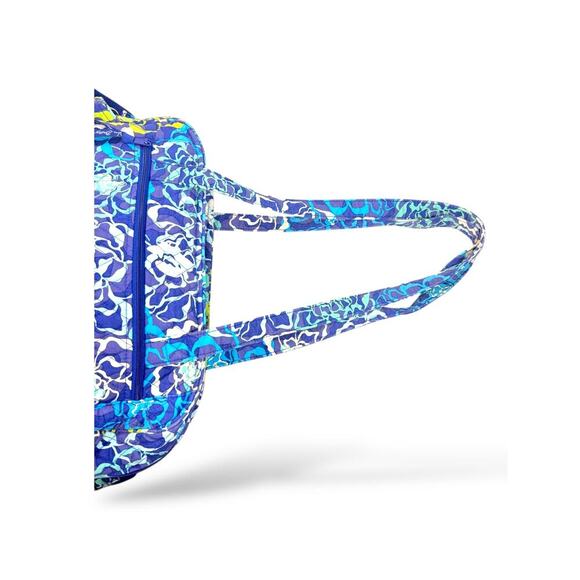 Vera Bradley Blue Floral Quilted Weekender Diaper Bag Tote with Removable Strap - Picture 11 of 11